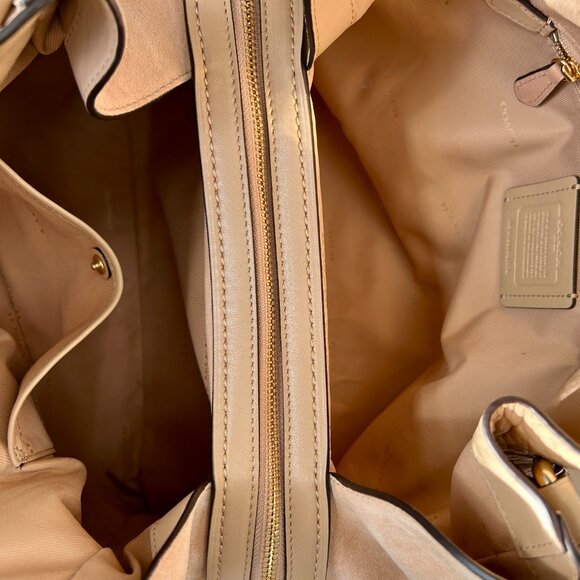 Coach Edie 42 Pebble Leather & Suede (Large) - Picture 9 of 11